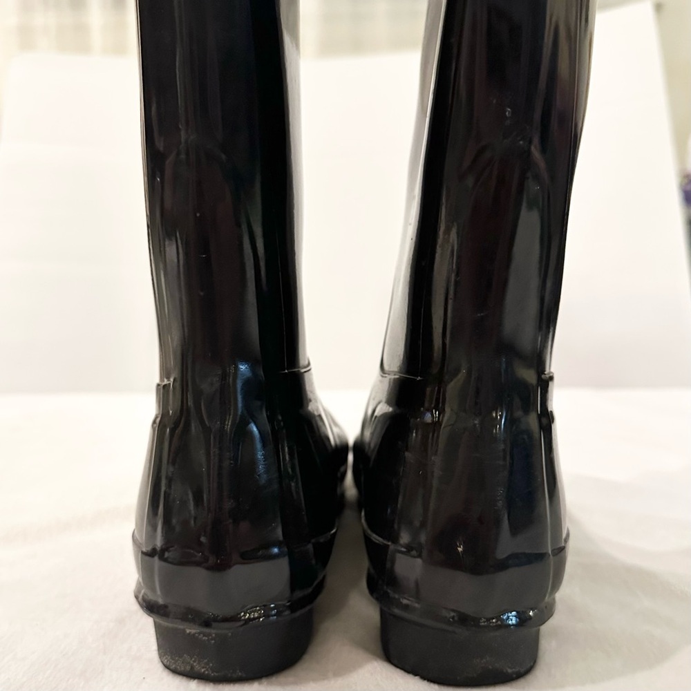 Hunter Original Tall Glossy Black Rain Boot Women’s 6 classic weather high boots - Picture 6 of 9